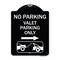 Signmission No Parking Valet Parking Only Heavy-Gauge Aluminum Architectural Sign, 24" x 18", BW-1824-23644 A-DES-BW-1824-23644 - alternate 1